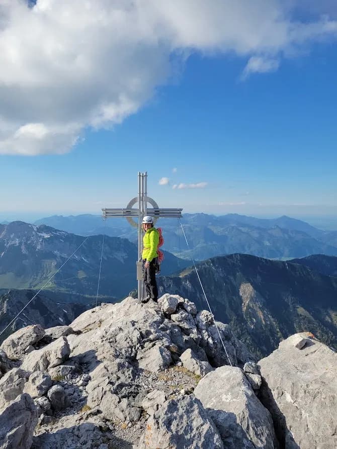 Am Gipfel der Fleischbank nach einer gelungen Tour in der Ostwand