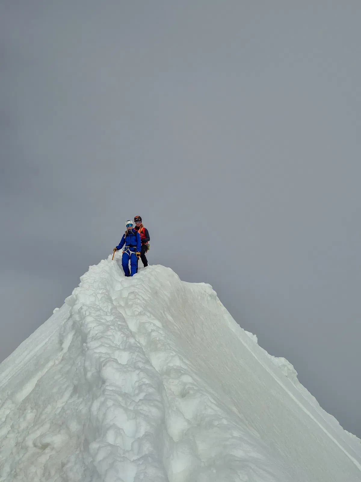 Mit Bergführer auf dem Palü Schneegrat der Palü Überschreitung