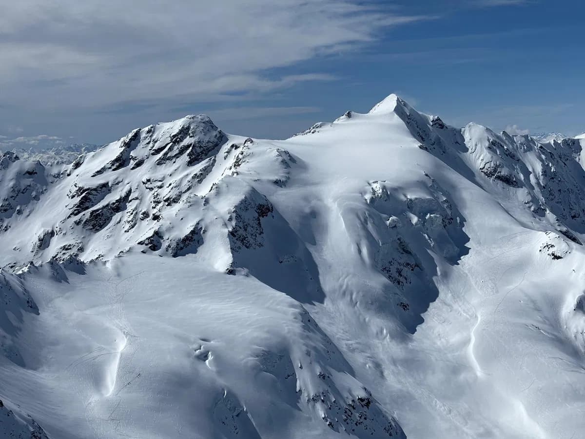 Weite Gletscherflächen am Forni Gletscher um die Branca Hütte in der Lombardei
